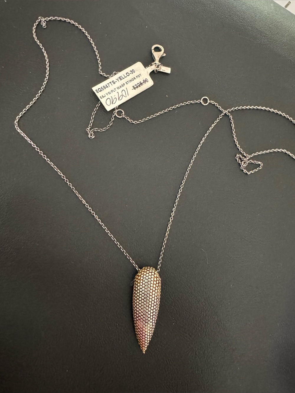 New Elizabeth & James Sterling Wasp Stinger Pendant
